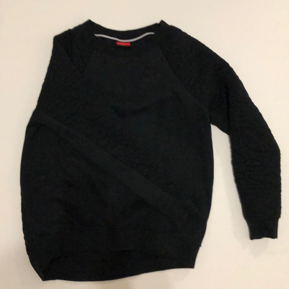Nike black textured sweatshirt